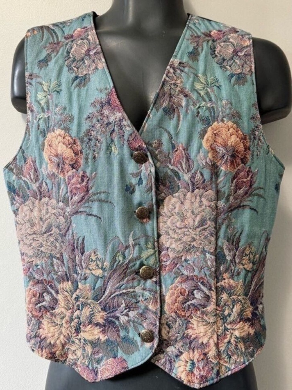 Victorians Canada Vintage Floral Patterned Tapestry Women's Vest